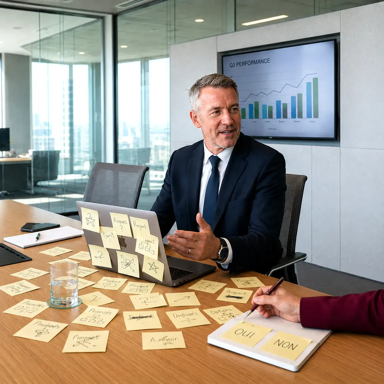 Le dirigeant doit structurer son intuition, pour bien décider. Avec Magali Warcollier, ses post-its gribouillés en vrac deviennent oui / non