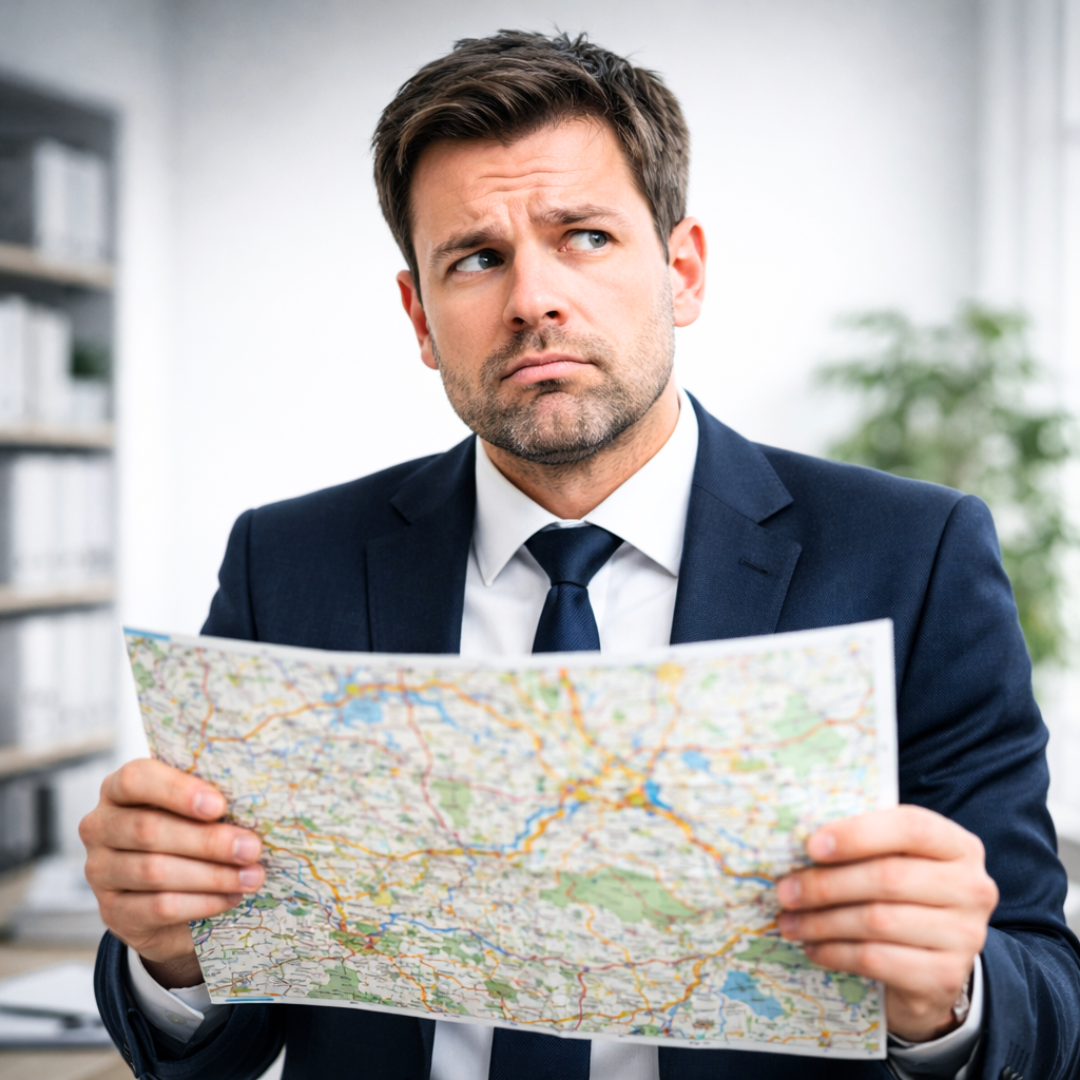 Accumuler les informations et les conseils n'aide pas toujours à décider. Un dirigeant perdu, malgré un plan. CLARTE5 donne la clé.