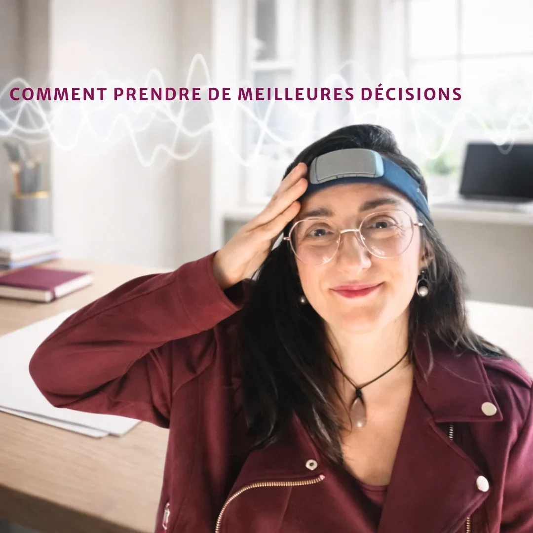Les recherches internes de l'Institut Warcollier. Magali Warcollier teste un électroencéphalogramme, pour mieux comprendre le cerveau.