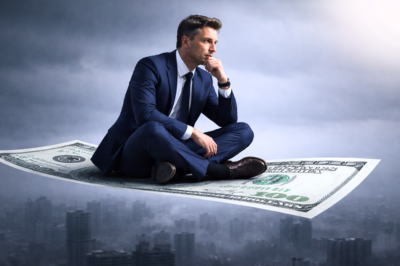 La solitude du dirigeant coûte cher. La solitude du dirigeant empêche de décider. Il a peur qu'une mauvaise décision coûte cher. Il est perdu dans le ciel gris, sur un billet.